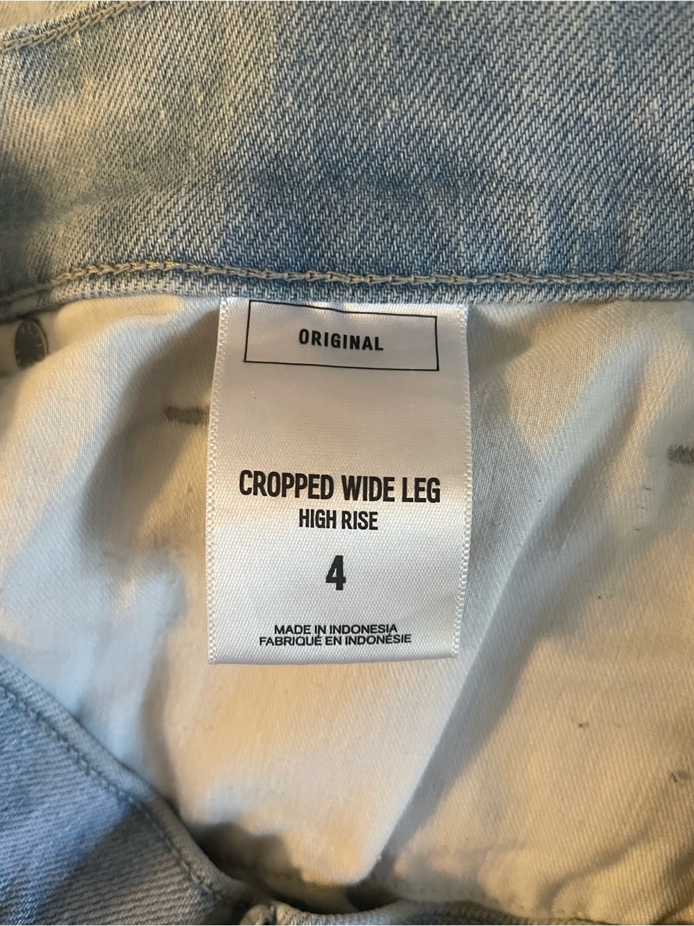 Express Cropped Wide Leg High Rise Jeans - Picture 3 of 4
